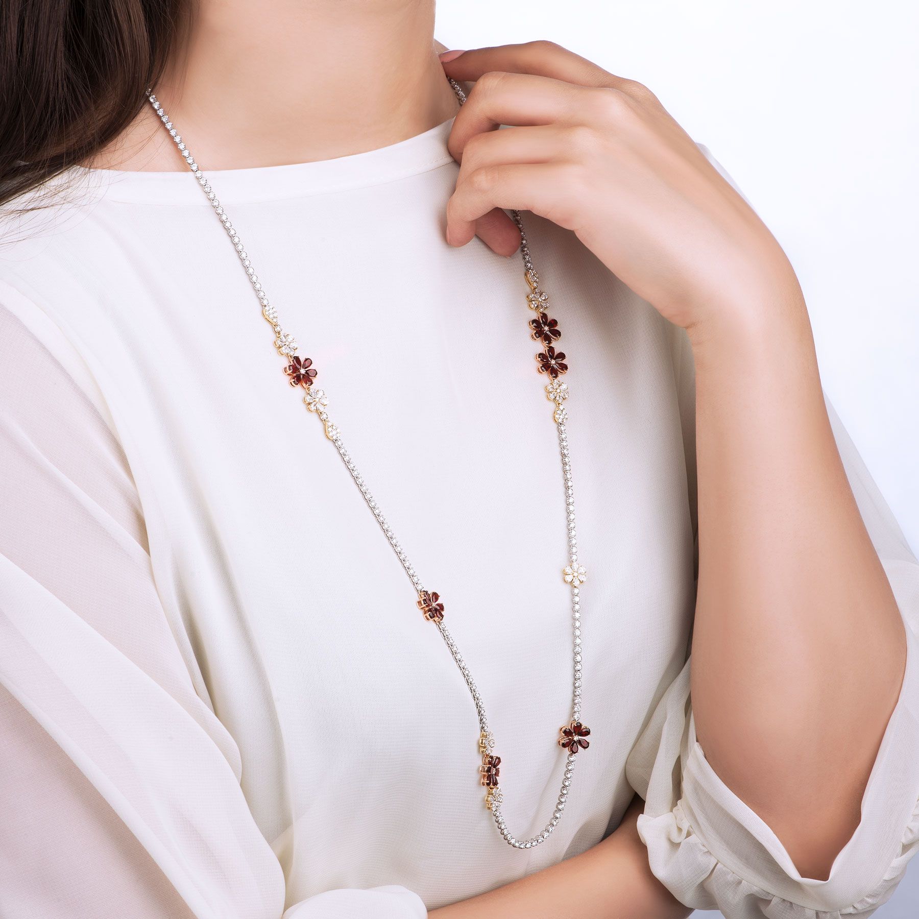 Editorial jewellery photography on model