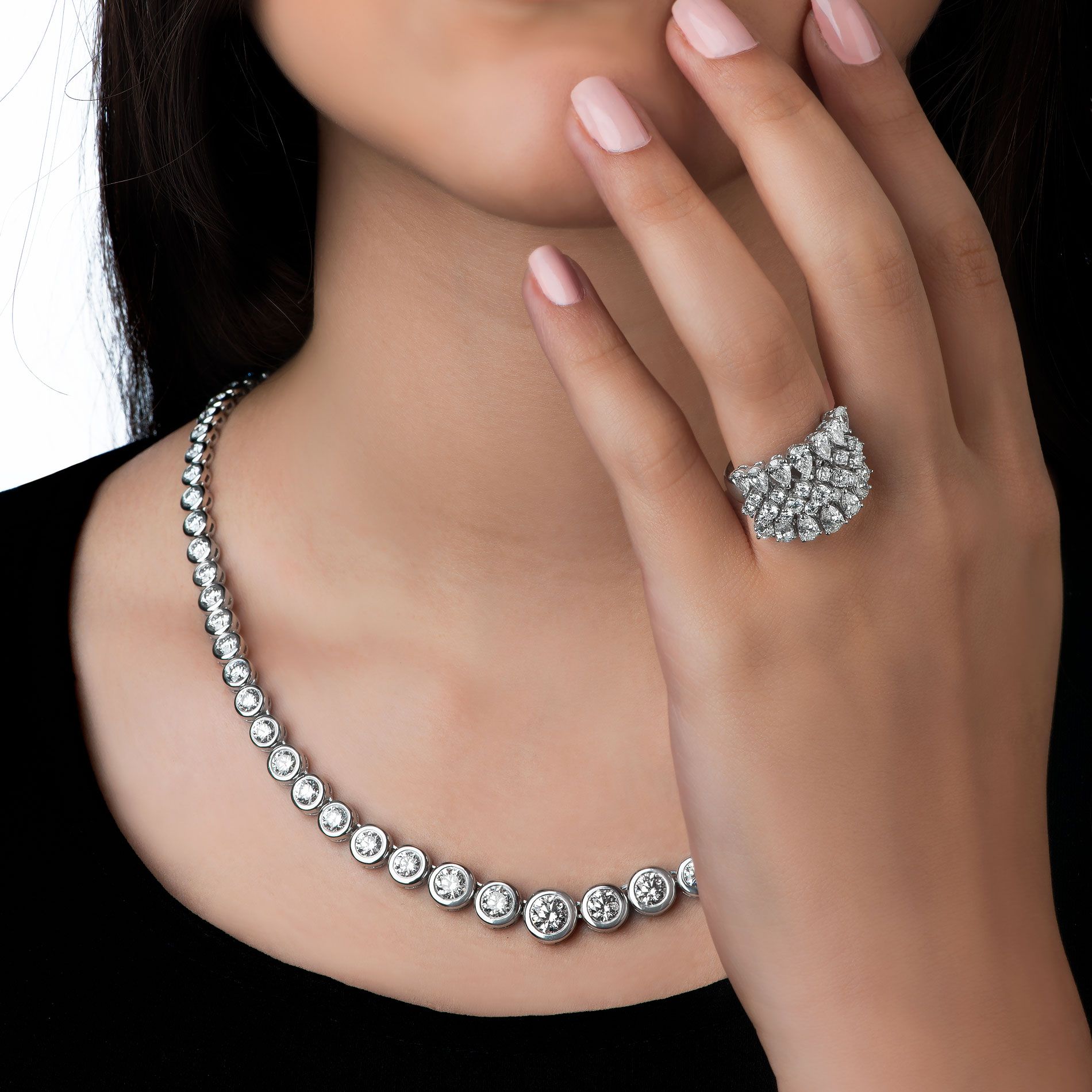 Editorial jewellery photography on model