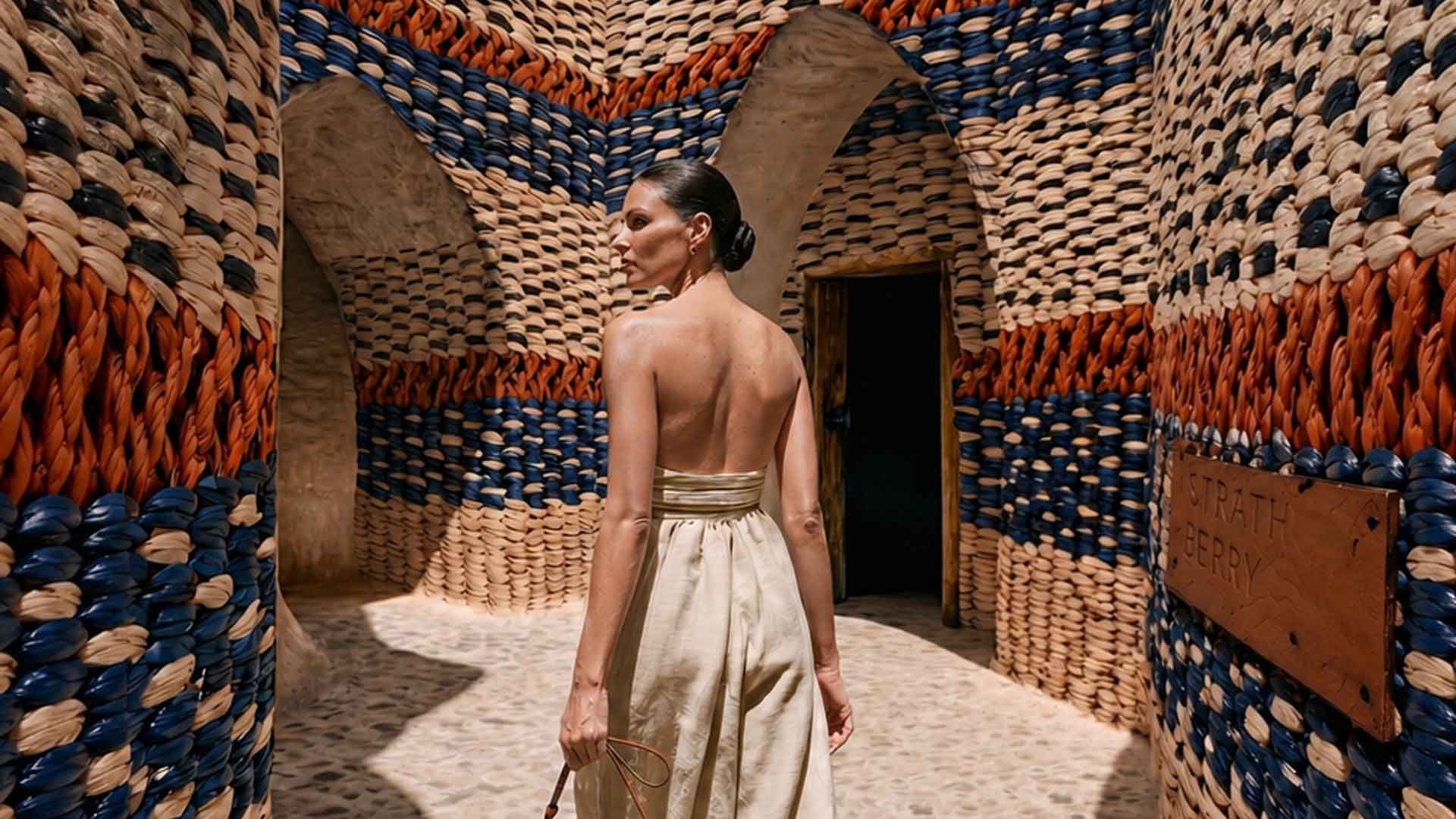 Woven raffia bag campaign