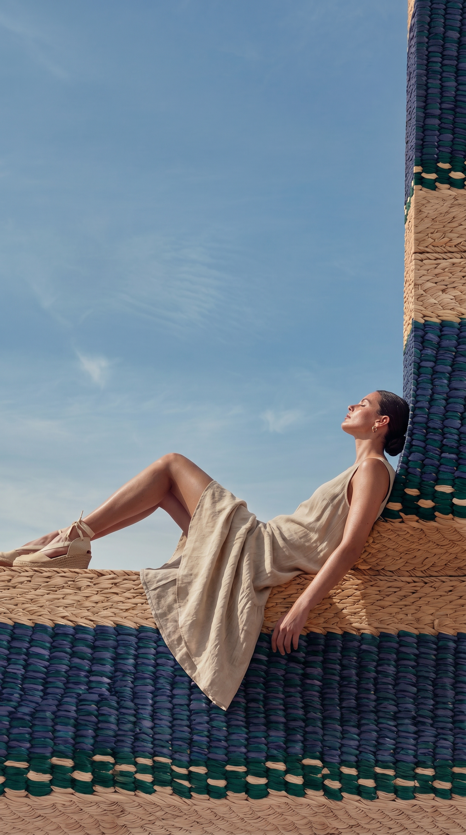 Woven raffia bag campaign