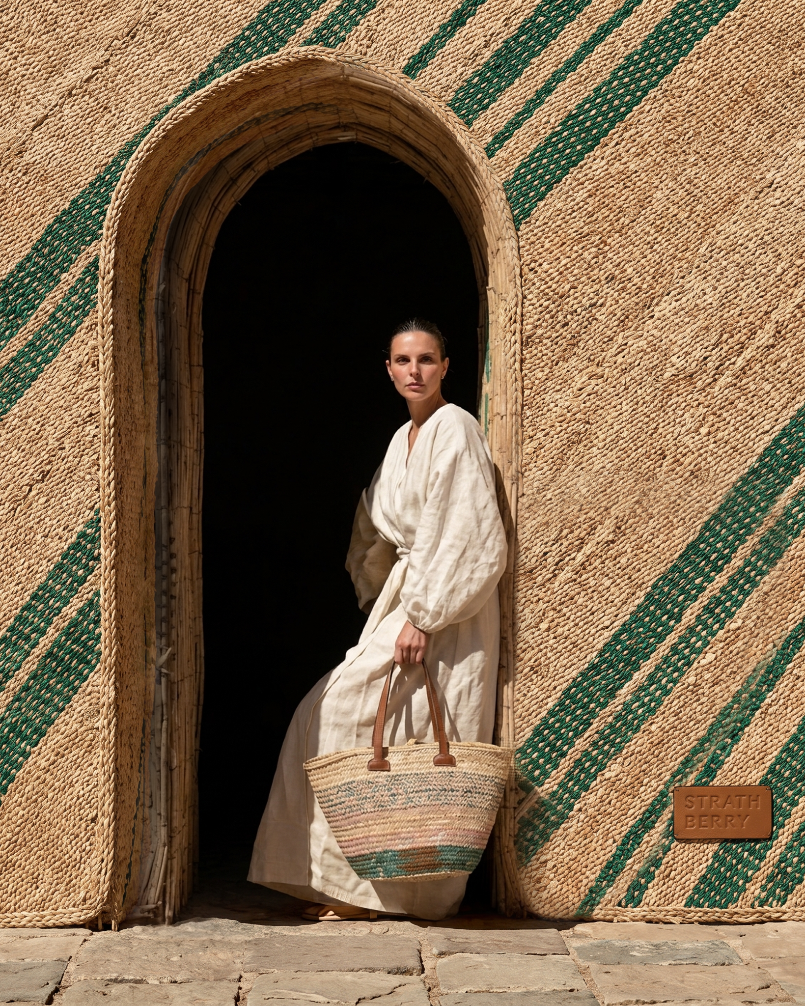Woven raffia bag campaign